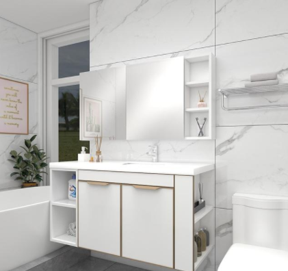 整體浴室柜定做：浴室柜經(jīng)常換？這種浴室柜耐用又好看