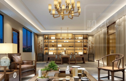 現(xiàn)代別墅設(shè)計裝修：新中式別墅設(shè)計怎么搭配窗簾色彩？