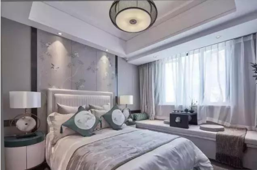 臥室燈光設(shè)計圖：新中式風(fēng)的臥室設(shè)計，這樣的房間睡著可真舒適