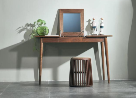 臥室梳妝臺(tái)高度：北美黑胡桃木多功能梳妝臺(tái)！