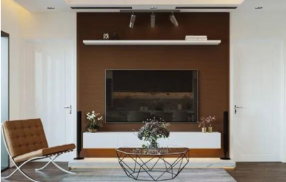 家裝客廳風格設計：現(xiàn)代中式風格家裝設計，臥室衣柜電視柜梳妝臺一體